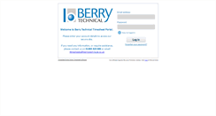 Desktop Screenshot of berrytechnical.timesheetportal.com