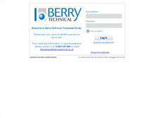 Tablet Screenshot of berrytechnical.timesheetportal.com